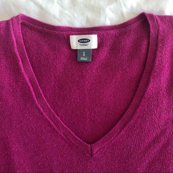 Old Navy Magenta Pink V-neck Sweater - Picture 5 of 8